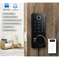 thumbnail image 4 of Crorzar Home Touchscreen Door Lock with Fingerprint Scanner - Smart Lock Touchscreen Keypad with APP Control - Bluetooth Keypad Door Lock with Handle - Works with Alexa and Google Home, 4 of 9
