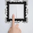 thumbnail image 5 of Paquete de 2 pegatinas de plástico cuadradas (blancas) para interruptores de luz: decoración para el hogar, la sala de estar y la oficina, 5 of 5