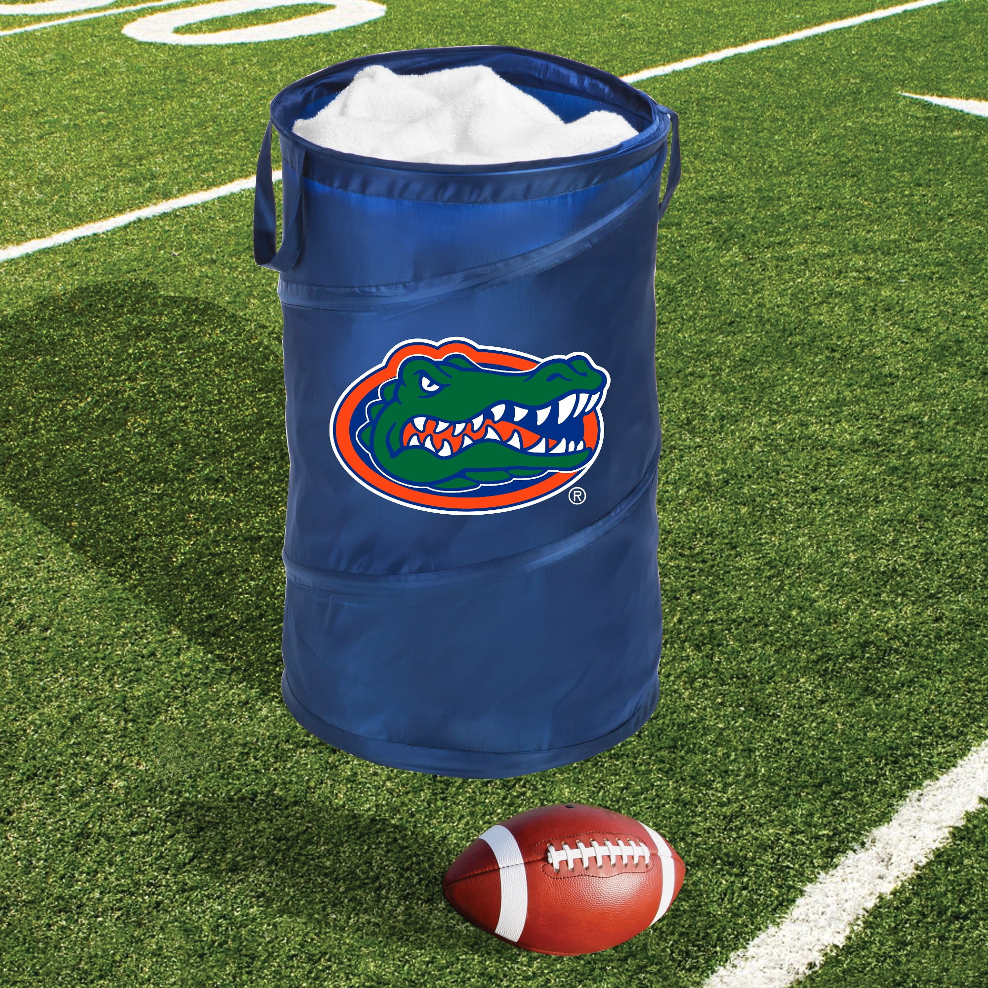Smart Design Pop-up Spiral Laundry Hamper Bag - 15 x 25 inch - University of Florida  - Blue & Orange - Florida Gators