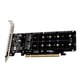 thumbnail image 2 of 5X Tarjeta de Expansión PCIE 4.0 Dual-Disk PCIeX16 una M.2 M-Key NVME SSD, Compatible con 4 NVMe M.2 M Key 2280 SSD, 2 of 9