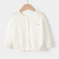 thumbnail image 6 of PureCasa Girls' Cardigan Sweater Cute Buttons Cotton Solid Color Embroidery Long Sleeve Crewneck Uniform Sweater for 18M-14Y Girls, 6 of 10