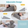 Wedge Pillow for Sleep Apnea, 10 Inch Adjustable Bed Wedge Pillow for
