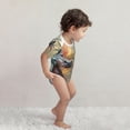 thumbnail image 2 of Kdxio White And Red Storm Dragon Pattern Unisex Baby Cotton Short Sleeve Bodysuits-12 Months, 2 of 5