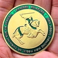 thumbnail image 3 of Coin Armor Warrior Holy Shield, caballero dorado, 4 cm, hierro, 3 of 3