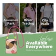 thumbnail image 7 of Lightweight Crossbody Cell Phone Purse Bag with Arm Band, Wallet & Key Pouch for Walking, Travel and Hiking, Organic Geometric Abstract Art, Fuchusia, 7 of 7