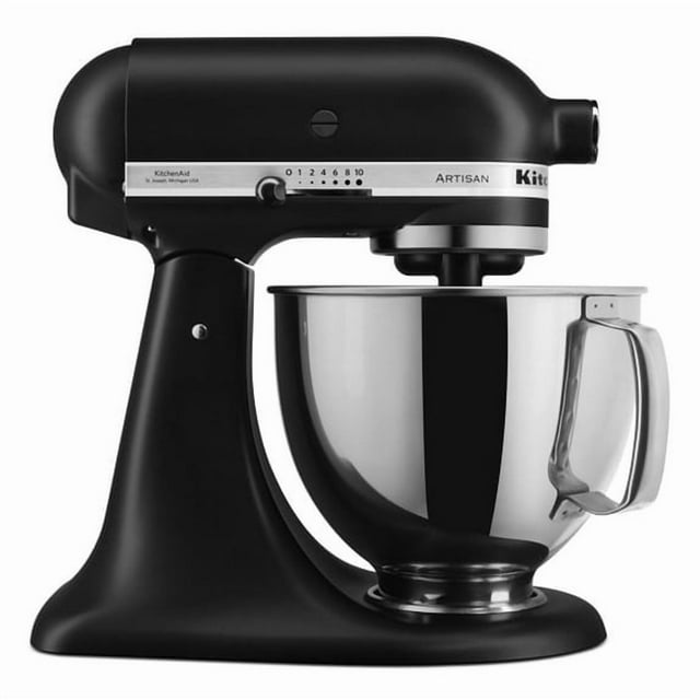 KitchenAid® Artisan® Series 5 Quart Tilt-Head Stand Mixer – Black Matte (Model KSM150PS) – OPEN BOX – Tested & Guaranteed