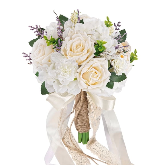 Wedding Bouquets for Bride Bridesmaid Fake Flowers Toss Bouquet Artificial Roses Flowers for Wedding  Decoration