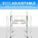 thumbnail image 2 of Asiento de inodoro elevado LimLuc con asas ajustables, 400 libras, 2 of 8