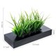 thumbnail image 5 of Plantas de césped verde artificial en maceta de madera de 35 cm, 5 of 7