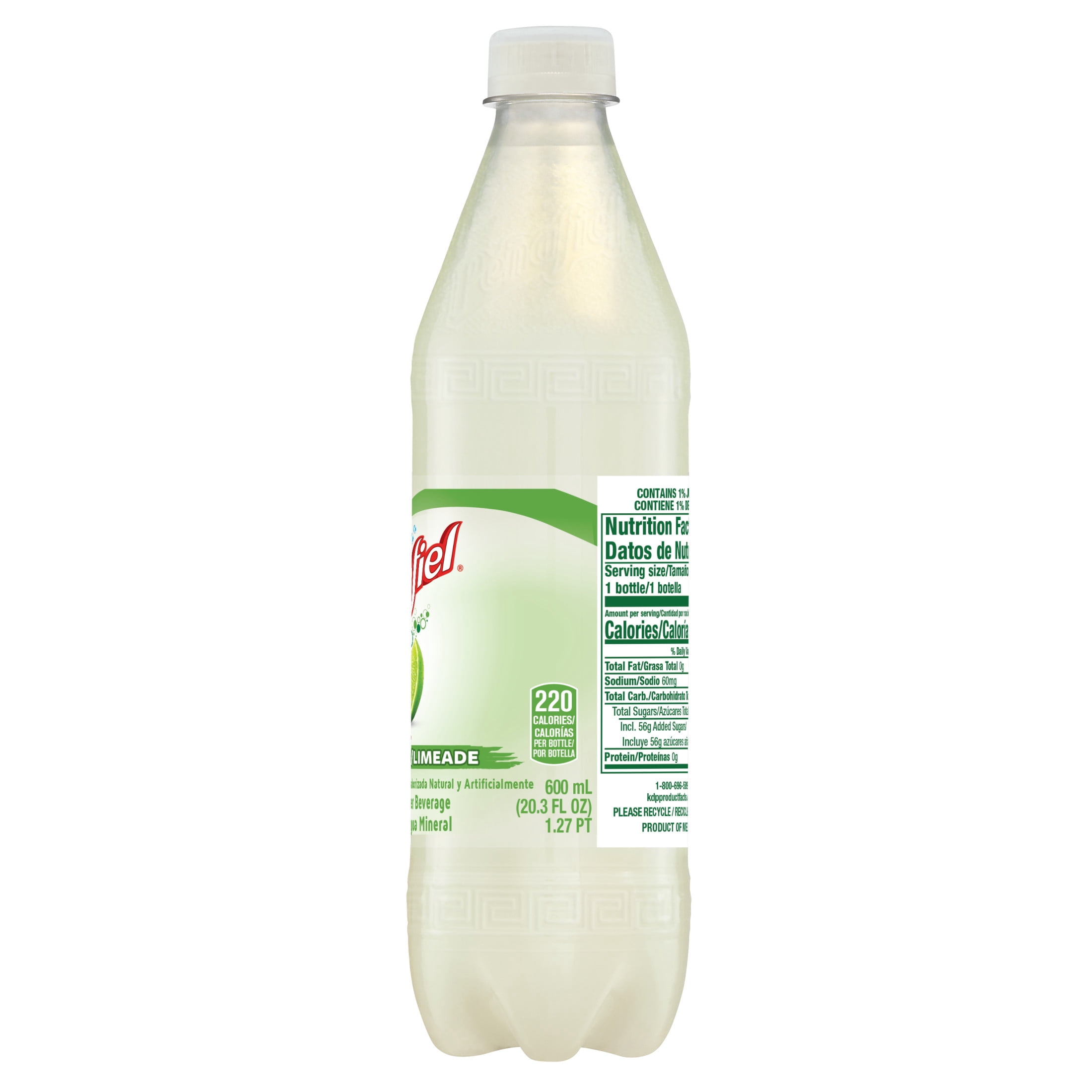 Penafiel Limonada Limeade Spring Mineral Water, 20.3 fl oz, Bottle