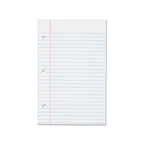 Filler Paper 3-Hole, 5.5 x 8.5, Medium/College Rule, 100/Pack