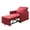 Red-Linen, variant on Aukfa 75" Convertible Chaise Futon Pull Out Sofa Chair Bed, Adjustable Backrest, Linen, Red