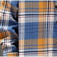 thumbnail image 4 of IROINNID Button Down Shirts for Men New Plaid Shirt Loose Youth Long Sleeve Shirt Coat Long Sleeve Turndown Collar Blouse & Shirt,Dark Blue, 4 of 6