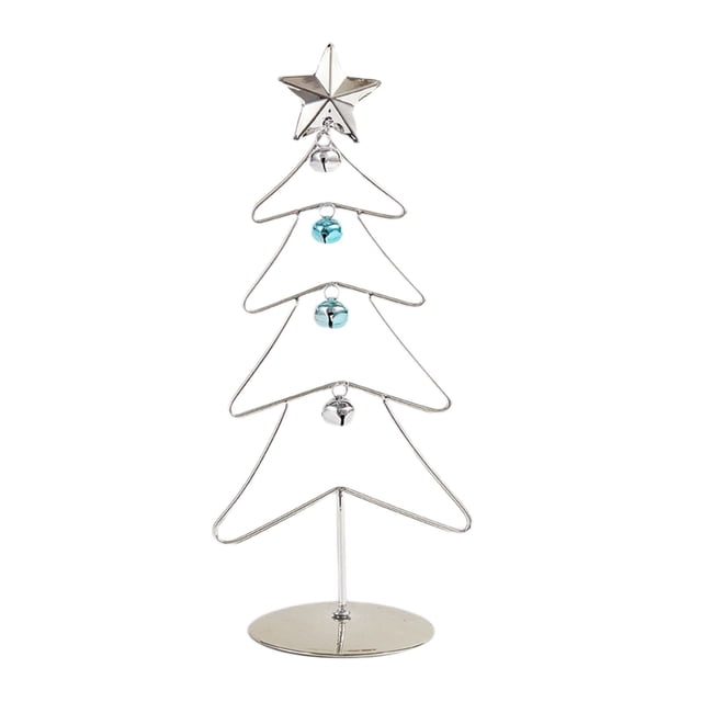 Qocolhg Christmas Decorations Outdoor Indoor, Tabletop Metal Christmas Tree Wrought Iron Ornament Display Stand Christmas Ornament 11 Inch Desktop Decorations Mini Xmas Tree, On Sale Clearance!
