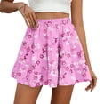 thumbnail image 1 of Floral Skirts for Women Short Boho High Waisted Flowy Mini Skirts Casual Summer Ruffle Skirt, 2XL, 1 of 7