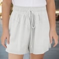 thumbnail image 2 of UAYOTSE Girls Casual Loose Fit Solid Color Shorts For Everyday Outdoor And Sports Activities Comfortable Breathable Summer School Uniform Pants,Sizes 11-12 Years, 2 of 6