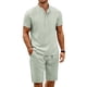 thumbnail image 1 of Conjunto de camisa y pantalones de manga corta COOFANDY de 2 piezas para hombre, 1 of 3