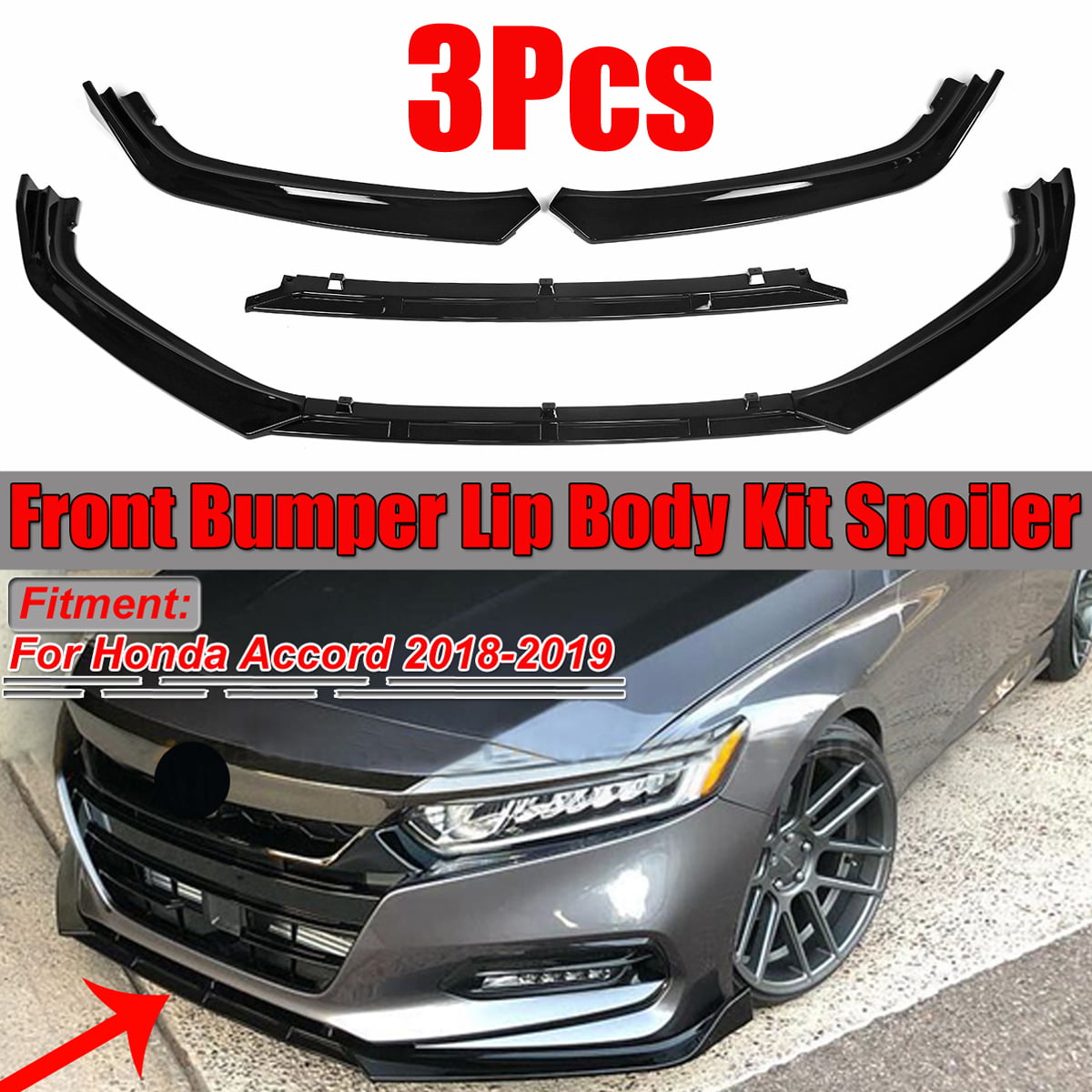 FIT 08-12 Accord Sedan 4DR OE Style Trunk Lip Spoiler Wing Painted Glossy Black