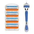 thumbnail image 2 of 1 Knife Handle + Orange 12 Blades Razor Blade Shaving Razor Blade Refills  Orange New Version, 2 of 8