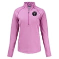 thumbnail image 2 of Women's-Cutter & Buck  Pink Inter Miami CF Peshastin Eco Fleece Recycled Half-Zip Pullover Top, 2 of 3