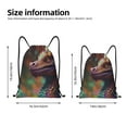 thumbnail image 2 of Fuzoiu Rainbow Scales Fantasy Dragon Print Drawstring Backpack for Gym, Travel, Yoga,Sports Sackpack String Bag for Women Men-Small, 2 of 6