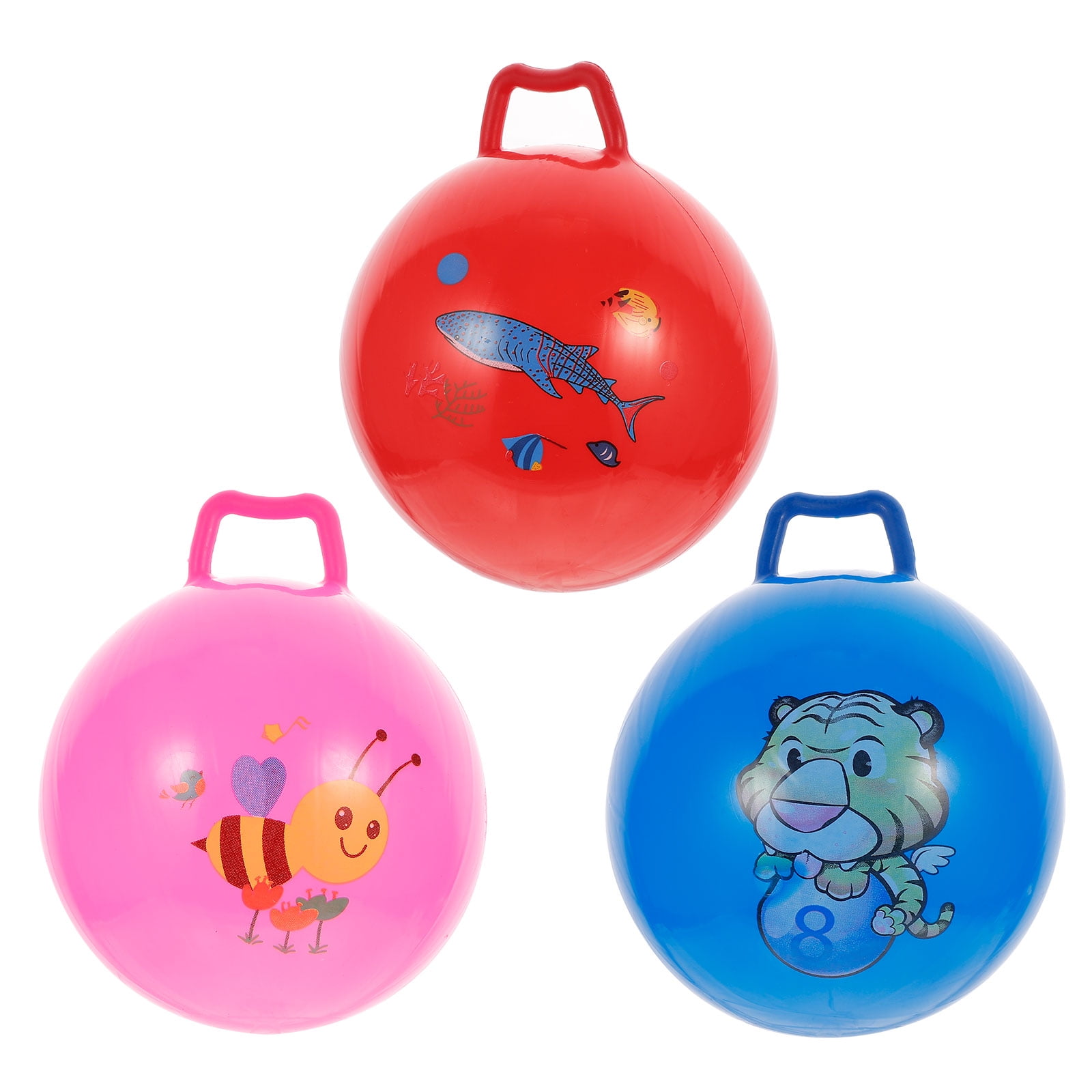 UNTERING Inflatable Jump Ball Hopper Bounce Outdoor Sports Toy Balls with Handle Kids Toy 