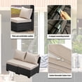 thumbnail image 7 of JOYURE 2 pieces Patio Furniture Set,Wicker Conversation Sofa,Beige, 7 of 7