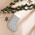 thumbnail image 7 of Haiem Silver Glitter Pattern Christmas Stockings, Personalized 18 Inches Knit Christmas Stockings Xmas Hanging Stockings for Family Christmas Decorations, 7 of 7