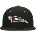 thumbnail image 2 of Men's New Era Black Delmarva Shorebirds Authentic Collection Team Home 59FIFTY Fitted Hat, 2 of 5
