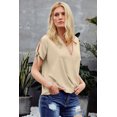 thumbnail image 3 of POGLIP Blouse de Drapé Charismatique Abricot Femme, 3 of 6