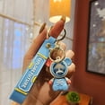 thumbnail image 1 of Llavero con forma de astronauta y conejo con forma de estrella errante, llavero creativo para coche, colgante para pareja, regalo, bolsa para freír, adornos colgantes, 1 of 2