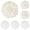 White+ Beige, variant on Boho Handmade Crocheted Doilies, 11.8 Inch Cotton Lace Doily Round Placemat, Vintage Knitted Table Mat for Home Kitchen Dining Table, Wedding Party Decoration, 6PC Crocheted Placemat, Beige