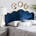 thumbnail image 4 of Baxton Studio Nadeen Contemporary Velvet Queen Headboard in Royal Blue, 4 of 6