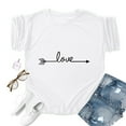thumbnail image 4 of Baqcunre Valentine'S Day Shirts For Women Short Sleeved Printed Fashion Pattern Classic Loose Crewneck Top T Shirt(White S-XXL),Womens Tops Graphic Tees For Women Shirts For Women Womens Clothes, 4 of 4