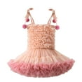 thumbnail image 1 of MIASHUI Robe Tutu Fleurie pour Filles Robes de Fête de Mariage pour Enfants Robes de Concours pour Tout-Petits, Beige, 2-3 Ans, 1 of 2