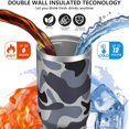 thumbnail image 2 of 30oz Tumbler with Swivel Handle, Vacuum Insulated Stainless Steel Travel Mug with 2-in-1 Straw Lid, Camo Print, 2 of 6