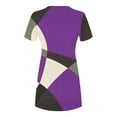 thumbnail image 3 of Wycnly Dresses for Women Loose Swing Fashion Tunic Tshirt Short Dresses Crewneck Short Sleeve Geometric Print Summer Mini Formal Dress Purple XL, 3 of 4