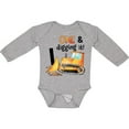 thumbnail image 3 of Inktastic One and Digging It Bulldozer 1st Birthday Boys or Girls Long Sleeve Baby Bodysuit, 3 of 5