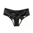 thumbnail image 2 of Victoria's Secret Very Sexy Satin Bow Open Back Cheeky Panty Black Size Medium NWT, 2 of 2