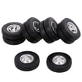 thumbnail image 1 of Compatible with Tamiya 1/14 RC Tractor Truck Aluminum Alloy Front & Rear Truck Wheel Rim Tires 6PCS, 1 of 7
