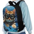 thumbnail image 4 of Jeiento Cute Cat Backpack for Boys 8-10 10-12 School Bags Elementary Middle School Bookbag Back Pack Purse Kids Girls Daycare Satchel Bag Blue Ocean 17inch Children Daypack, 4 of 6