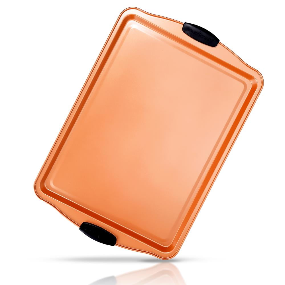 NutriChef 17” NonStick Baking Pan Replacement Part, Large Copper