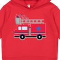 thumbnail image 3 of Inktastic 4th of July Firetruck with Red and Blue Stars Toddler Hoodie, 3 of 4