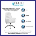 thumbnail image 3 of Scranton & Co Traditional Faux Leather Mid Back Swivel Office Chair in White, 3 of 7