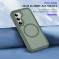 thumbnail image 5 of Samsung Galaxy S23 Phone Case, Phone case Samsung Galaxy S23 Magnetic Case [Compatible with MagSafe] Tough Rugged Matte Slim Shockproof Anti-Fingerprint Anti-Scratch Protective Cover, Light Green, 5 of 9