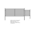 thumbnail image 4 of ALEKO Dual Swing Steel Milan Style Driveway Gate 12 ft with Pedestrian Gate, 4 of 9
