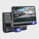 thumbnail image 4 of Grabadora de conducción DVR para coche Full HD 1080P, 3 lentes, 170 grados, visión trasera, cámara de vigilancia para estacionamiento, detección automática de movimiento por video., 4 of 6