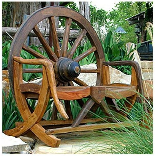 Custom Rustic Antique Steel Wagon Wheel Bench Wagon Wheel Bench Antique Wagon Wagon Wheel