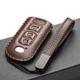 thumbnail image 5 of Vitodeco Genuine Leather Smart Key Fob Case Cover Protector - Compatible for Mazda 3, 6, CX-5, CX-7, CX-9, MX-5 Miata, Atenza Axela - 4 Buttons, Brown, 5 of 6