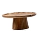thumbnail image 2 of Soporte de pedestal para pasteles Bandeja de madera para servir aperitivos Plato para pasteles con base alta Cocina 20 centímetros, 2 of 9